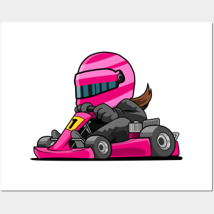 Go Kart Girl Racer Posters and Art